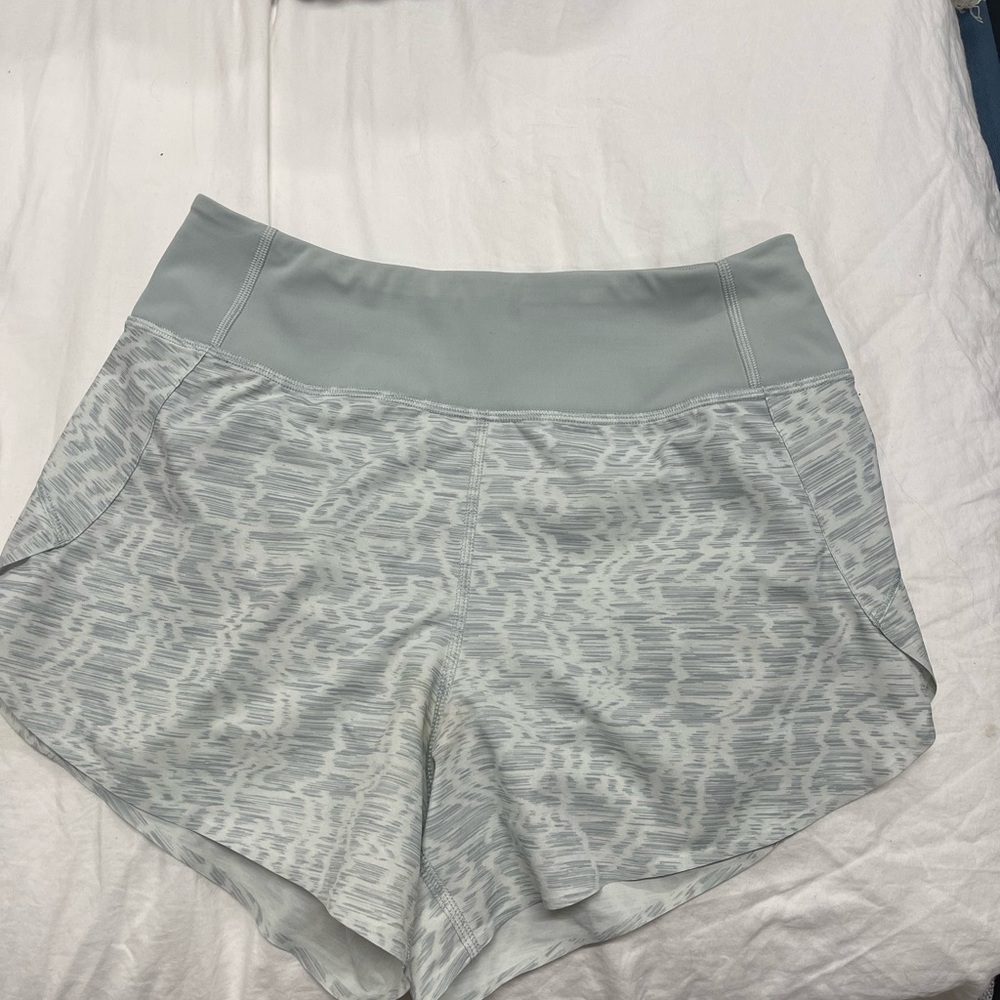 Athleta Gray Athletic Shorts with Textured Pattern